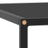 Mesa de centro negra con vidrio negro 60x60x35