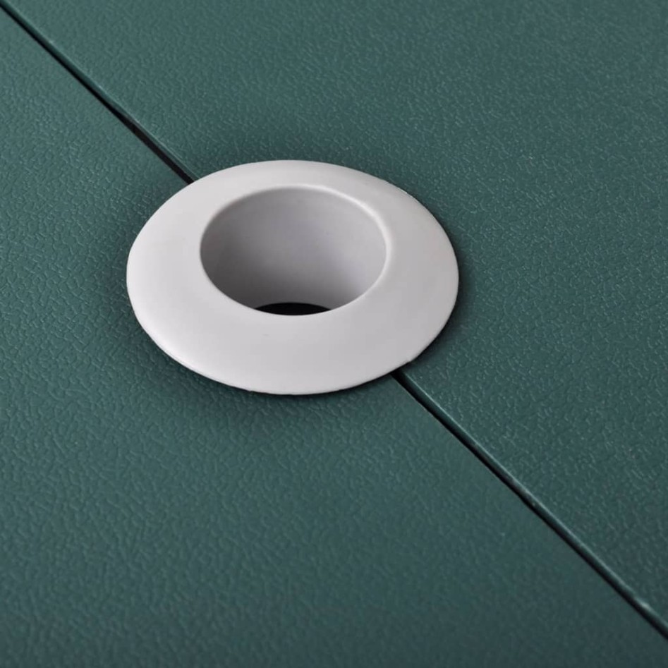 Set mesa plegable de camping y 4 taburetes aluminio verde