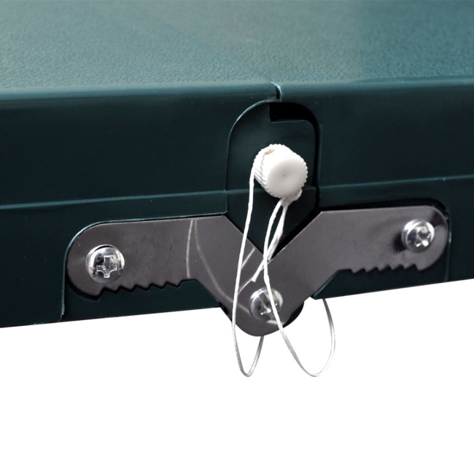 Set mesa plegable de camping y 4 taburetes aluminio verde