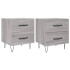Mesitas noche 2 uds madera ingeniería gris Sonoma 40x35x47,5