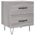 Mesitas noche 2 uds madera ingeniería gris Sonoma 40x35x47,5