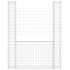 Cesta de gaviones forma de U 2 postes de hierro 140x20x200