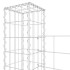Cesta de gaviones forma de U 2 postes de hierro 140x20x200