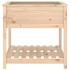 Jardinera con estante madera maciza de pino 82,5x82,5x81