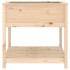 Jardinera con estante madera maciza de pino 82,5x82,5x81