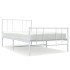 Estructura cama sin colchón con estribo metal blanco 90x200