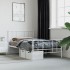 Estructura cama sin colchón con estribo metal blanco 90x200