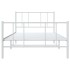 Estructura cama sin colchón con estribo metal blanco 90x200