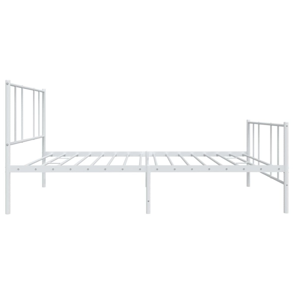 Estructura cama sin colchón con estribo metal blanco 90x200