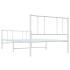 Estructura cama sin colchón con estribo metal blanco 90x200