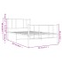 Estructura cama sin colchón con estribo metal blanco 90x200