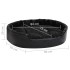 Cama para perros felpa y cuero sintético negra 90x79x20