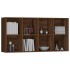 Estantería/Aparador contrachapada marrón roble 66x30x130