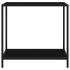 Mesa de consola negro vidrio templado 80x35x75