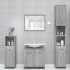 Armario de baño madera contrachapada gris Sonoma 30x30x183,5