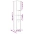 Armario de baño madera contrachapada gris Sonoma 30x30x183,5