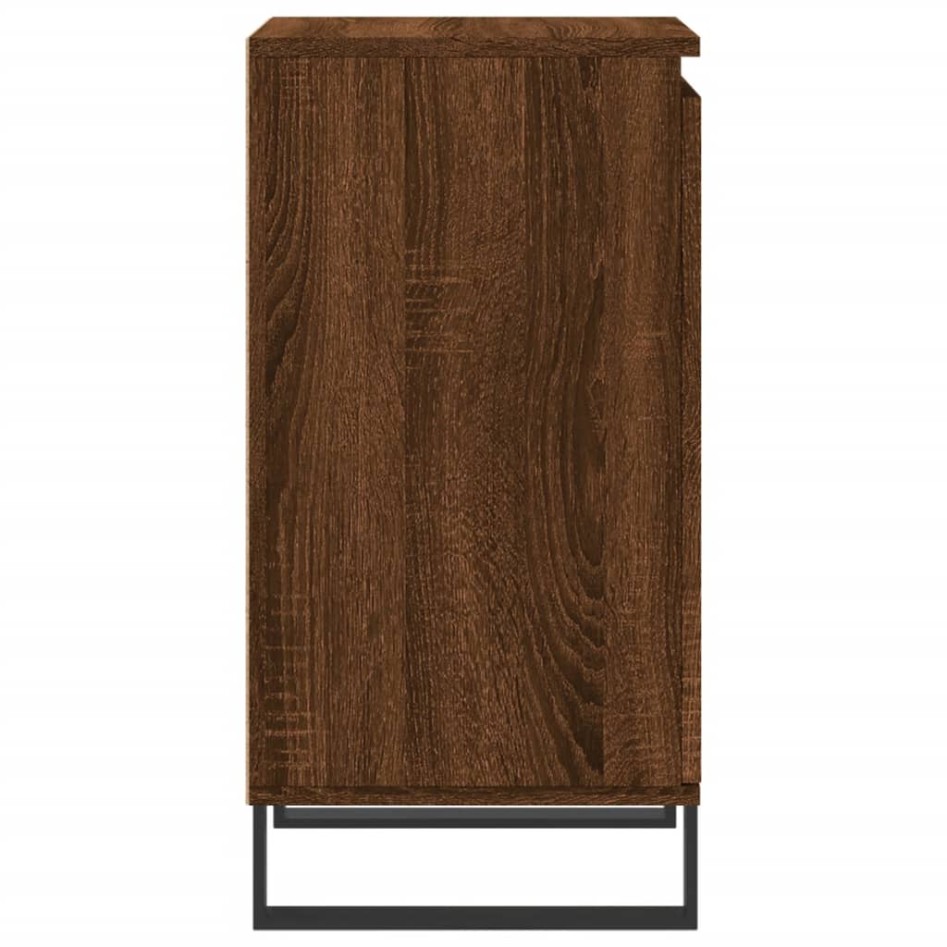 Aparadores 2 uds madera de ingeniería marrón roble 40x35x70