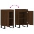 Aparadores 2 uds madera de ingeniería marrón roble 40x35x70