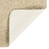 Alfombra peluda antideslizante color crema 160x230