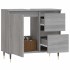Armario de baño madera contrachapada gris Sonoma 65x33x60