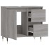 Armario de baño madera contrachapada gris Sonoma 65x33x60