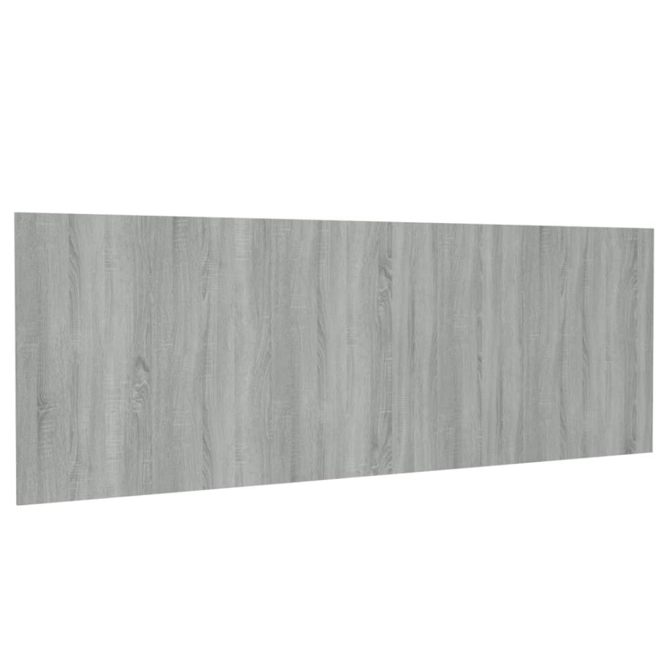 Cabecero pared madera contrachapada gris Sonoma 240x1,5x80