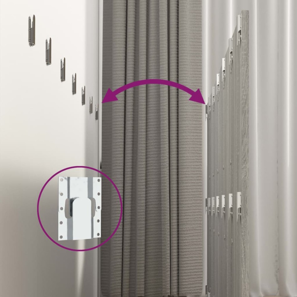 Cabecero pared madera contrachapada gris Sonoma 240x1,5x80