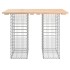 Banco de jardín diseño gaviones madera maciza pino 100x70x72
