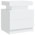 Mesita de noche madera contrachapada blanco 45x35x52