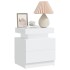 Mesita de noche madera contrachapada blanco 45x35x52