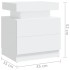 Mesita de noche madera contrachapada blanco 45x35x52