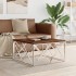 Mesa de centro acero inoxidable y madera maciza