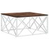 Mesa de centro acero inoxidable y madera maciza