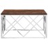 Mesa de centro acero inoxidable y madera maciza
