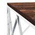 Mesa de centro acero inoxidable y madera maciza