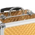 Maletín trolley de maquillaje aluminio dorado 35x29x45