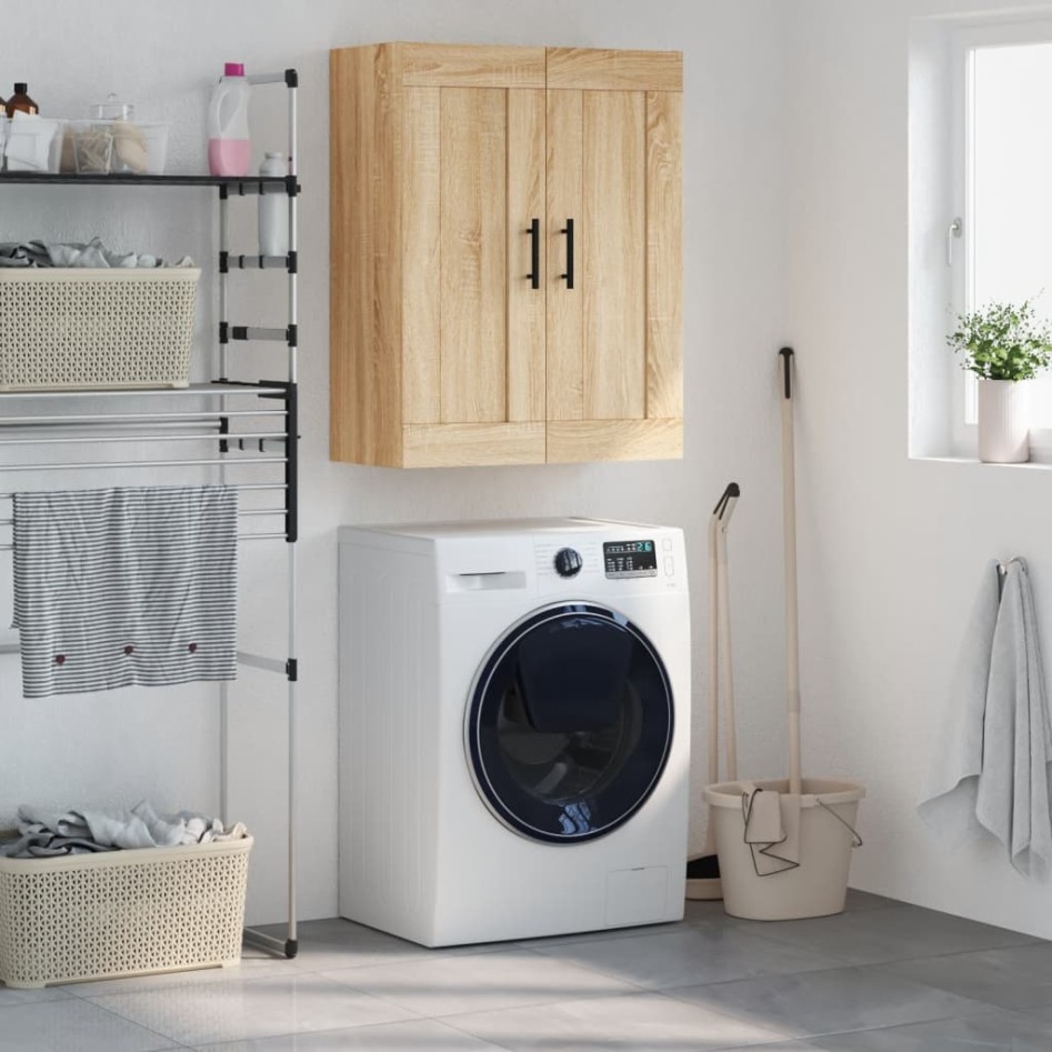 Armario de pared madera ingeniería roble Sonoma 69,5x34x90