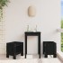 Taburetes de jardín 2 uds madera maciza pino negro 40x36x45