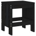 Taburetes de jardín 2 uds madera maciza pino negro 40x36x45