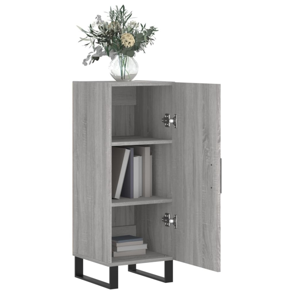 Aparador madera de ingeniería gris Sonoma 34,5x34x90