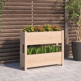 Jardinera de madera maciza de pino 77x25x66