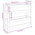 Jardinera de madera maciza de pino 77x25x66