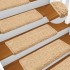 Alfombras de peldaños de escalera 15 uds marrón 65x21x4