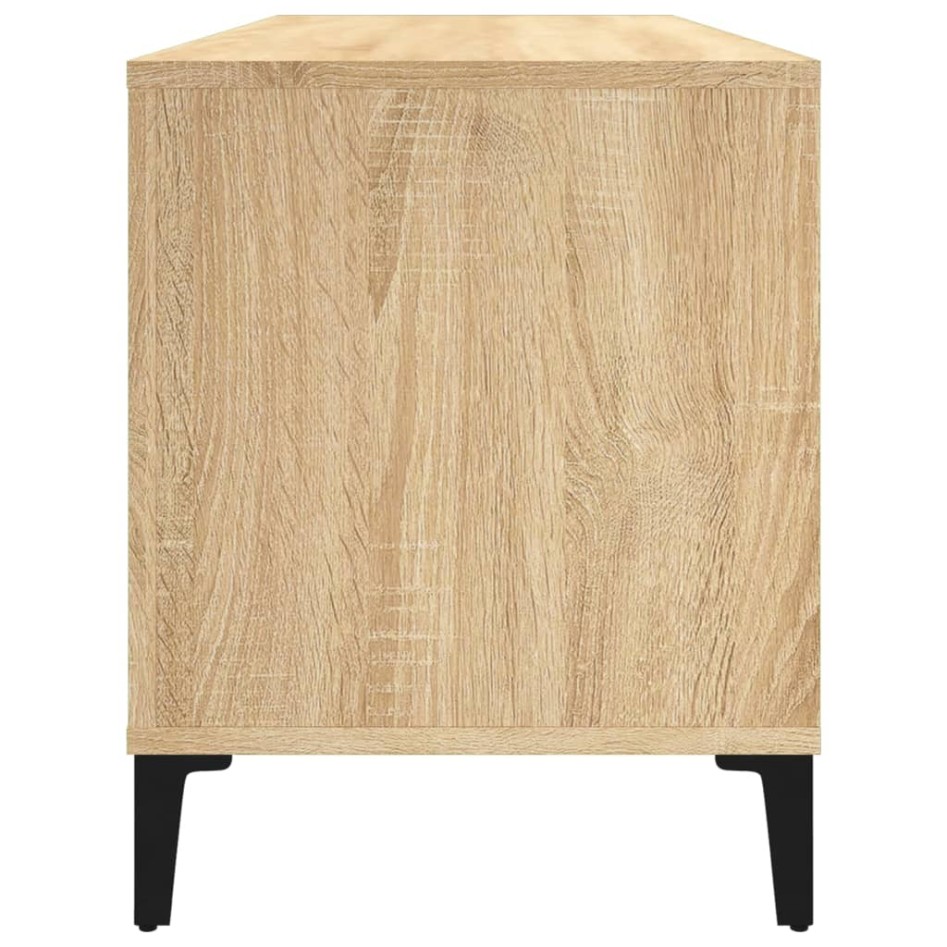 Mueble discos madera contrachapada roble Sonoma 100x38x48
