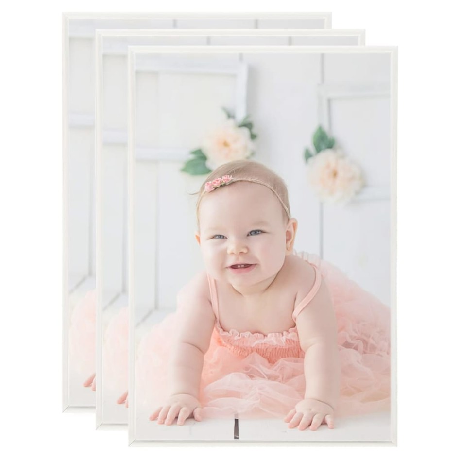 Marcos de foto collage de pared/mesa 3 uds plateado MDF