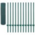 Valla de malla alambre con postes acero 25x0,5 m
