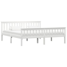 Estructura de cama madera de pino maciza blanca 180x200