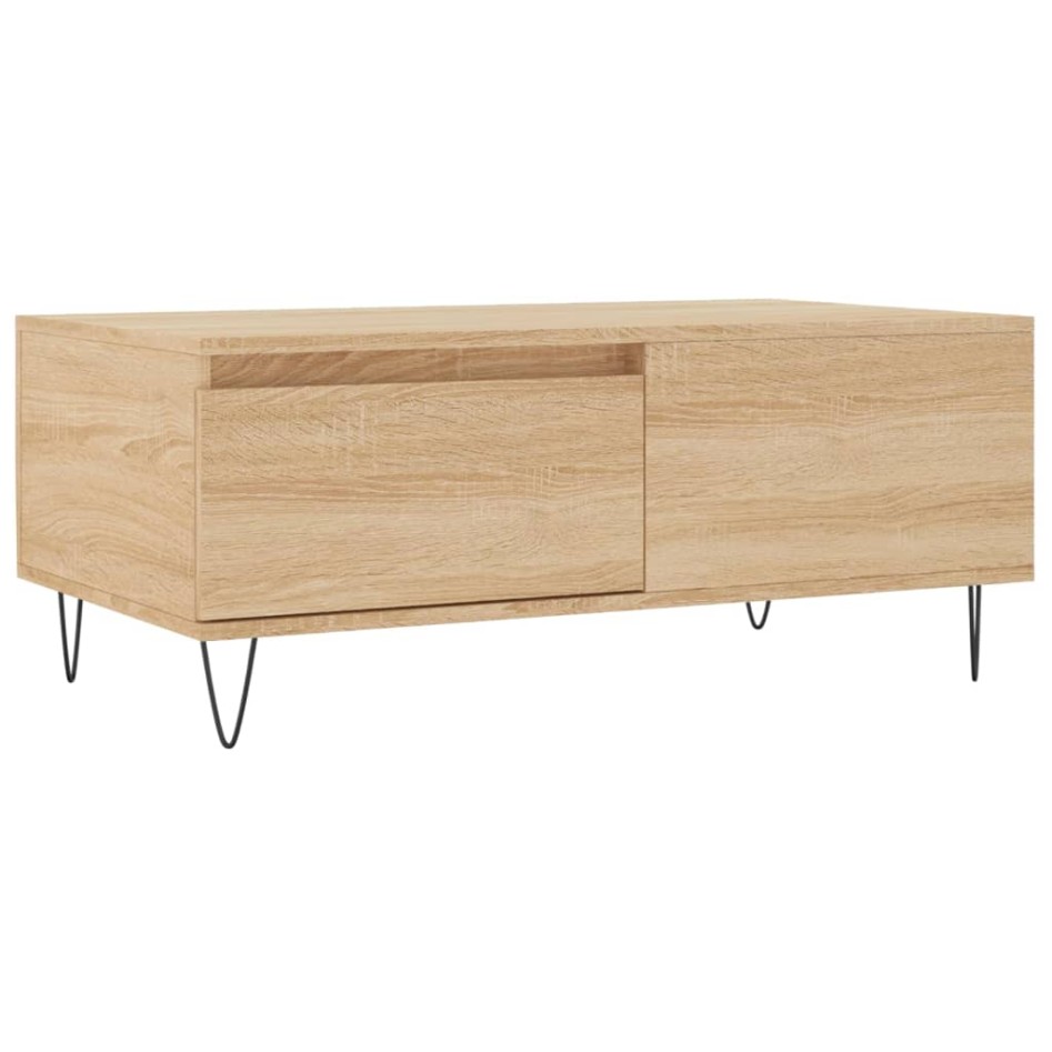 Mesa de centro madera contrachapada roble Sonoma 90x50x36,5