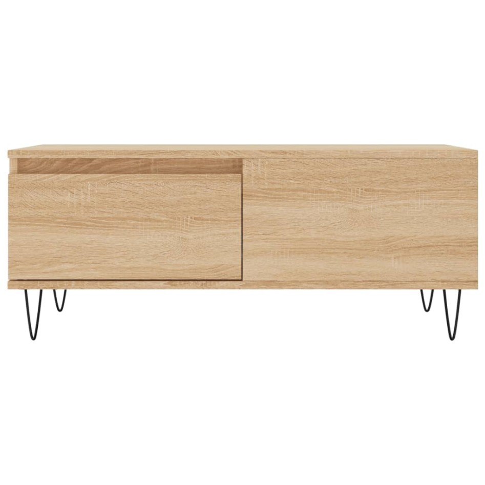 Mesa de centro madera contrachapada roble Sonoma 90x50x36,5