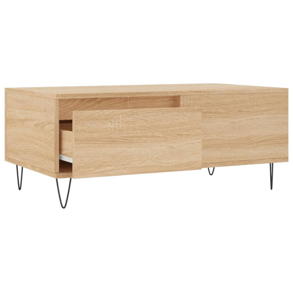 Mesa de centro madera contrachapada roble Sonoma 90x50x36,5